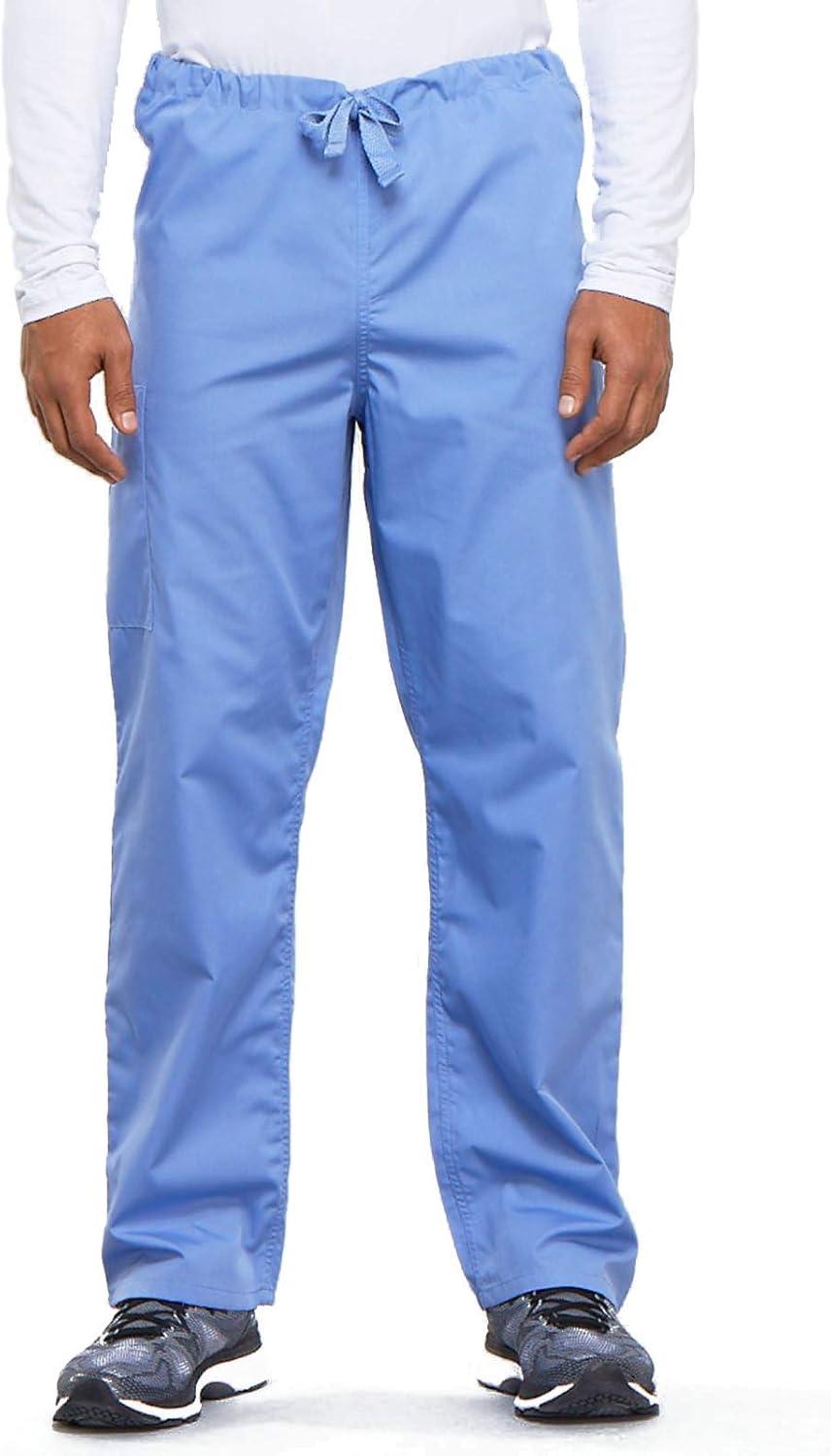 imageCherokee Scrub Set for Men and Women from Traditional Fit VNeck Top 4777 with Natural Rise Drawstring Cargo Pant 4100Ciel
