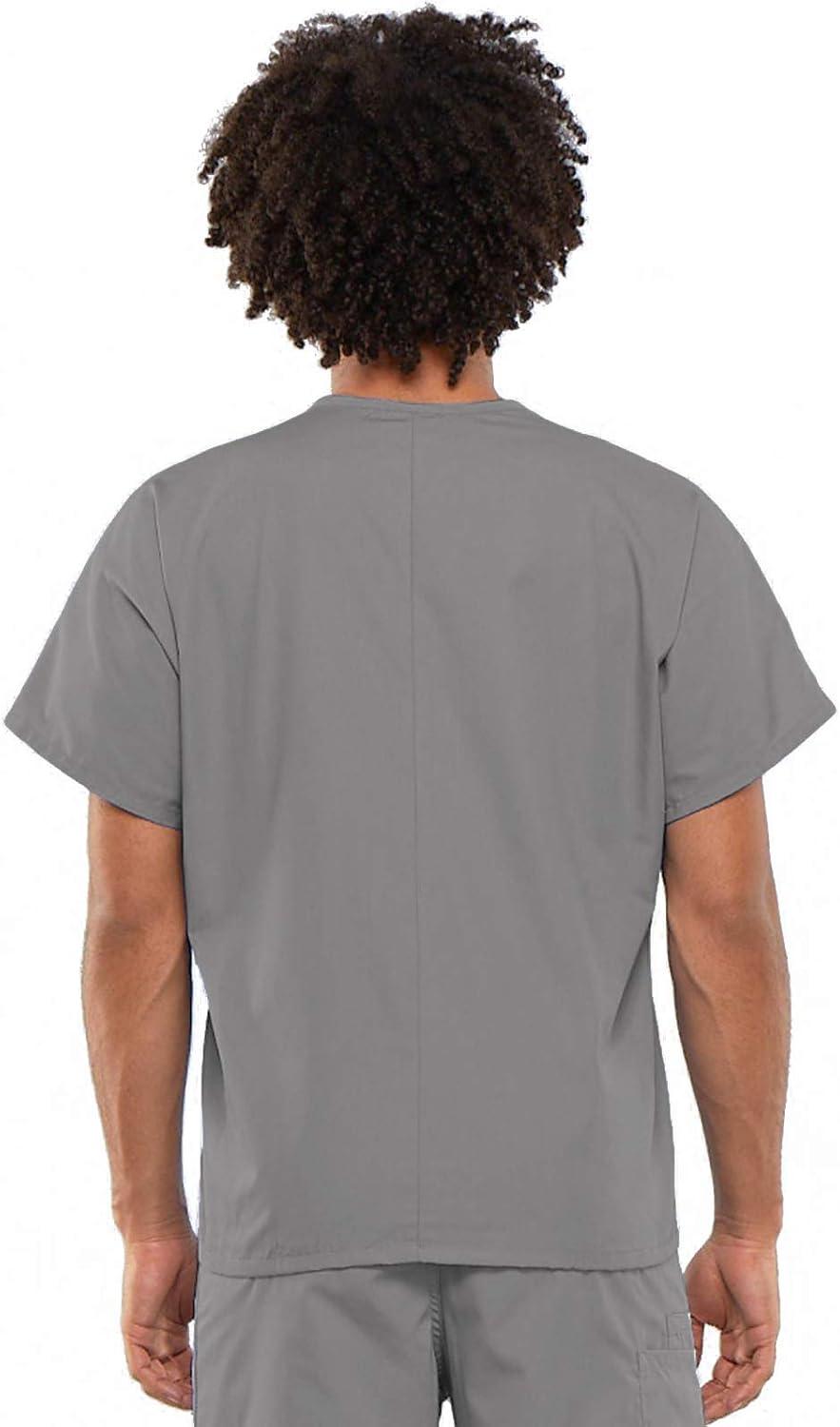 imageCherokee Scrub Set for Men and Women from Traditional Fit VNeck Top 4777 with Natural Rise Drawstring Cargo Pant 4100Grey