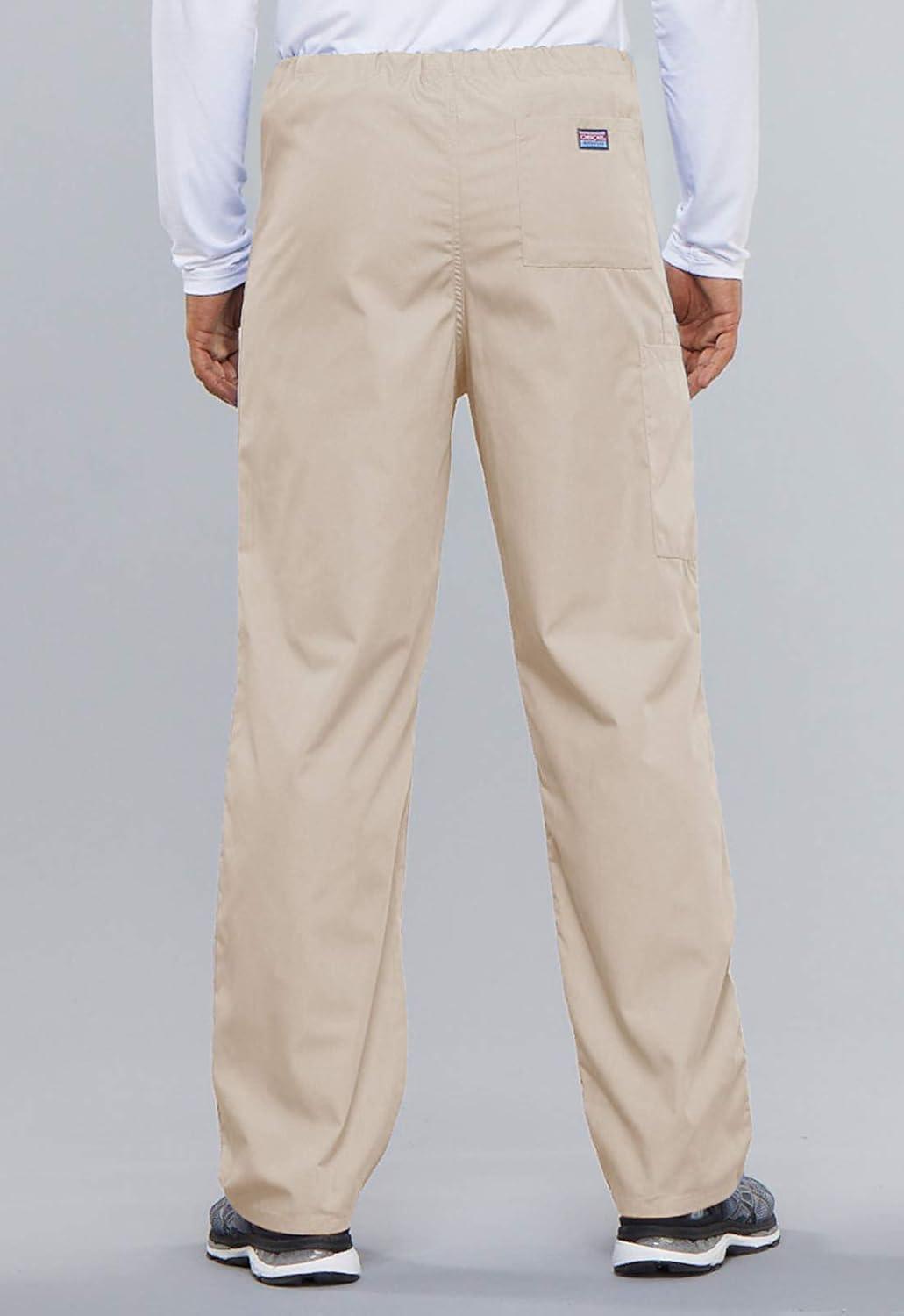 imageCherokee Scrub Set for Men and Women from Traditional Fit VNeck Top 4777 with Natural Rise Drawstring Cargo Pant 4100Khaki