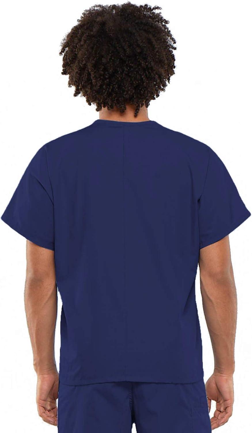 imageCherokee Scrub Set for Men and Women from Traditional Fit VNeck Top 4777 with Natural Rise Drawstring Cargo Pant 4100Navy