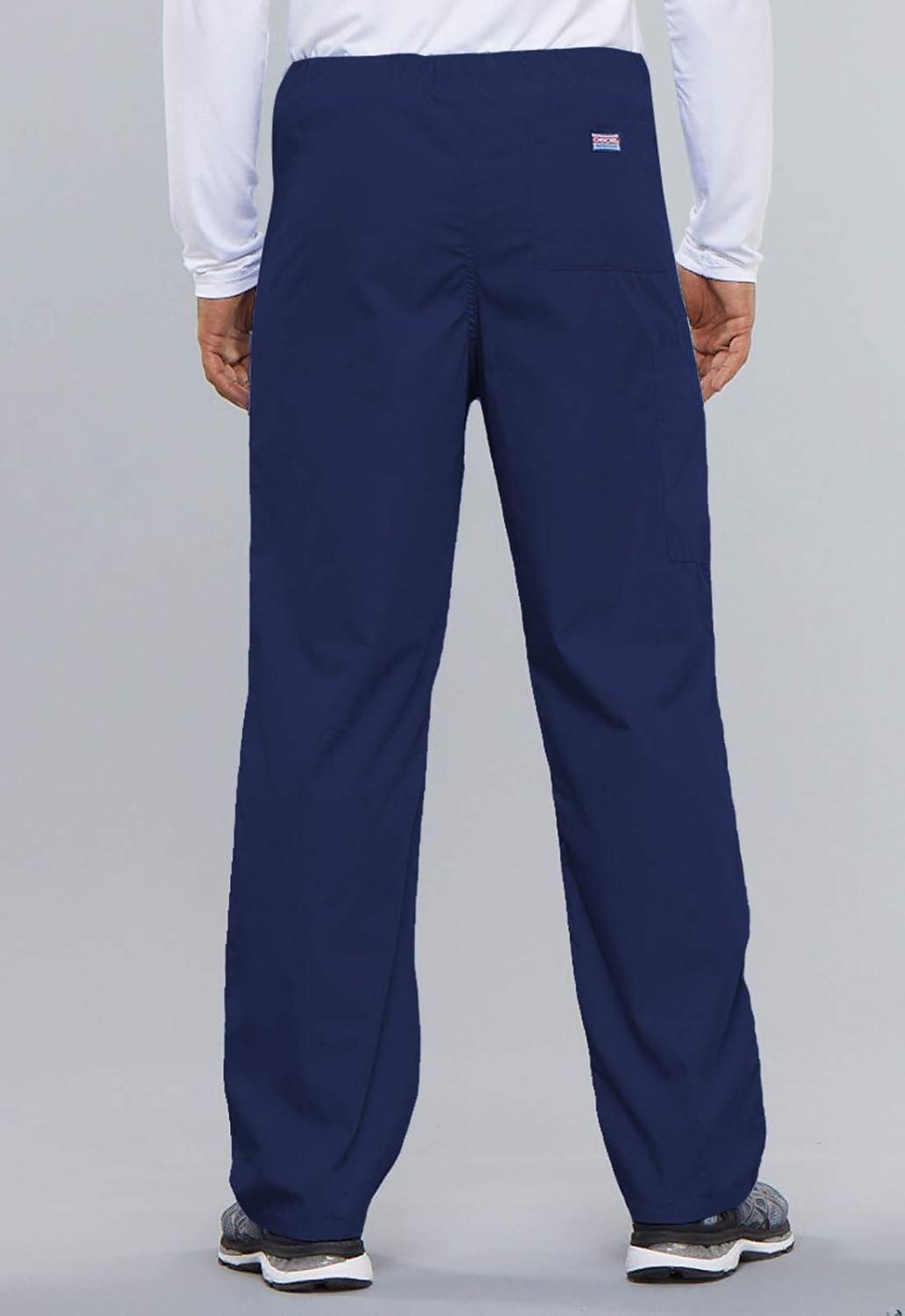 imageCherokee Scrub Set for Men and Women from Traditional Fit VNeck Top 4777 with Natural Rise Drawstring Cargo Pant 4100Navy