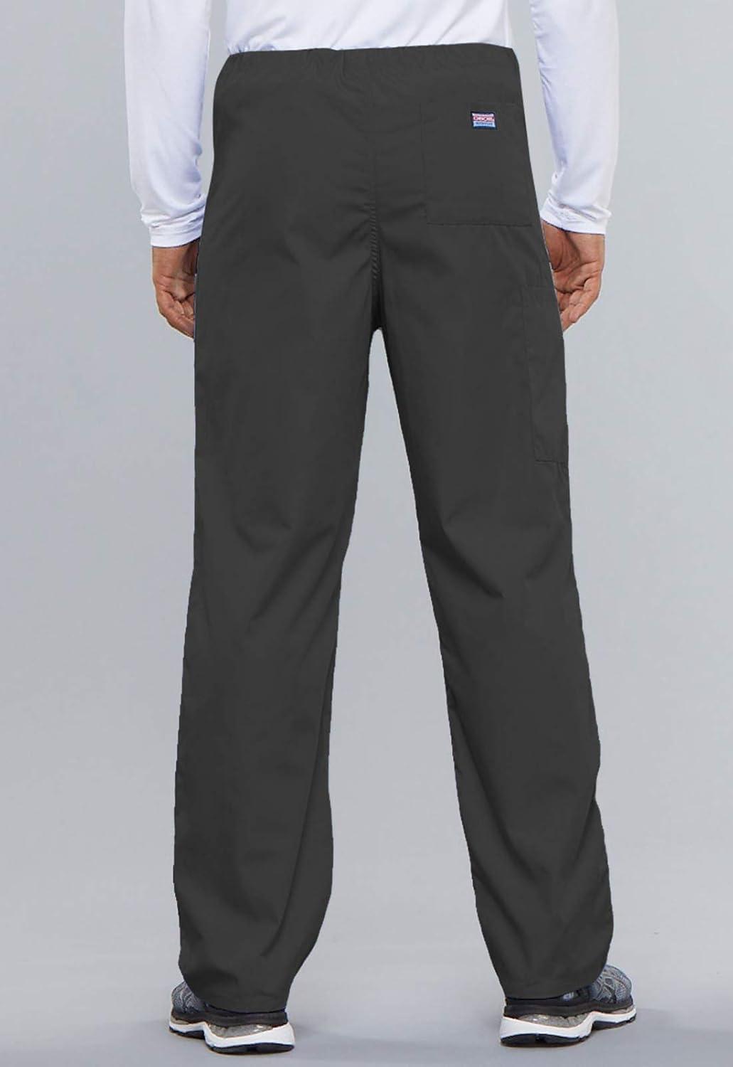imageCherokee Scrub Set for Men and Women from Traditional Fit VNeck Top 4777 with Natural Rise Drawstring Cargo Pant 4100Pewter