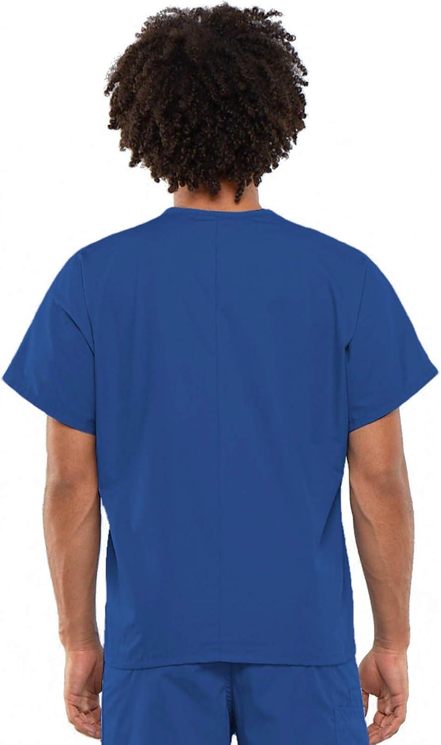 imageCherokee Scrub Set for Men and Women from Traditional Fit VNeck Top 4777 with Natural Rise Drawstring Cargo Pant 4100Royal