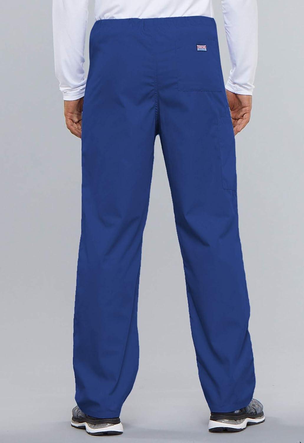 imageCherokee Scrub Set for Men and Women from Traditional Fit VNeck Top 4777 with Natural Rise Drawstring Cargo Pant 4100Royal