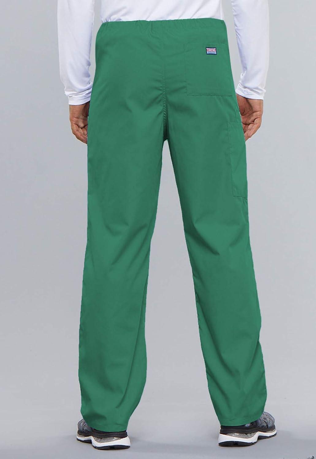 imageCherokee Scrub Set for Men and Women from Traditional Fit VNeck Top 4777 with Natural Rise Drawstring Cargo Pant 4100Surgical Green