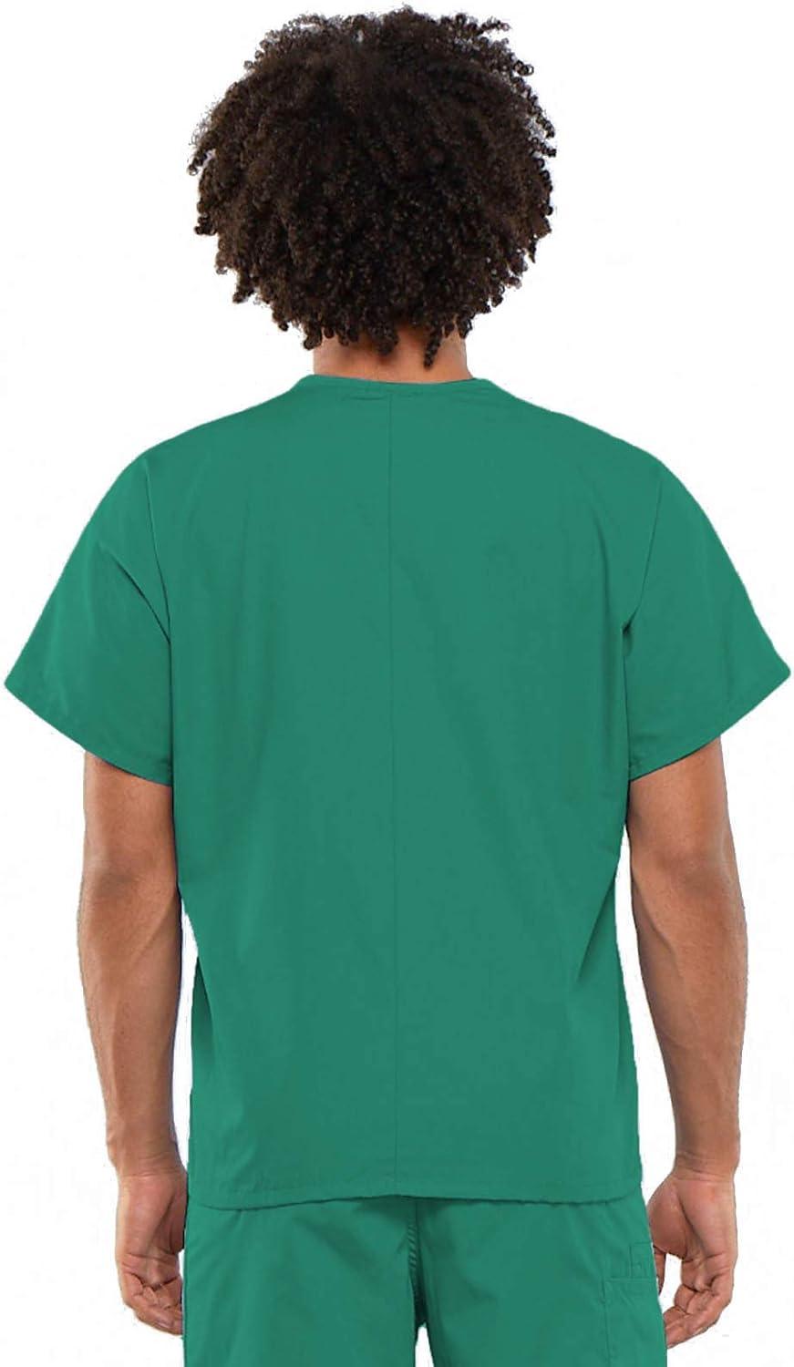 imageCherokee Scrub Set for Men and Women from Traditional Fit VNeck Top 4777 with Natural Rise Drawstring Cargo Pant 4100Surgical Green