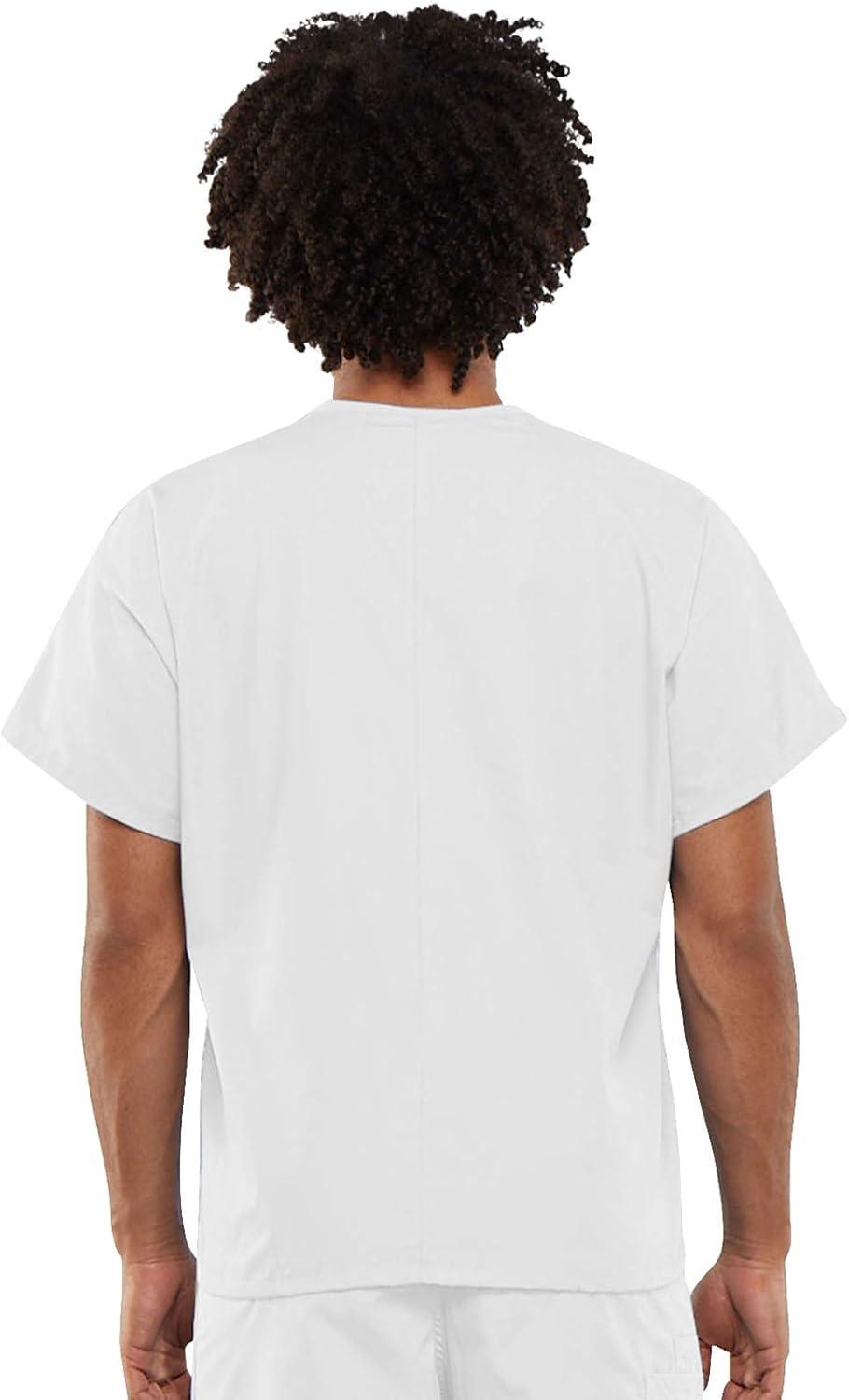 imageCherokee Scrub Set for Men and Women from Traditional Fit VNeck Top 4777 with Natural Rise Drawstring Cargo Pant 4100White