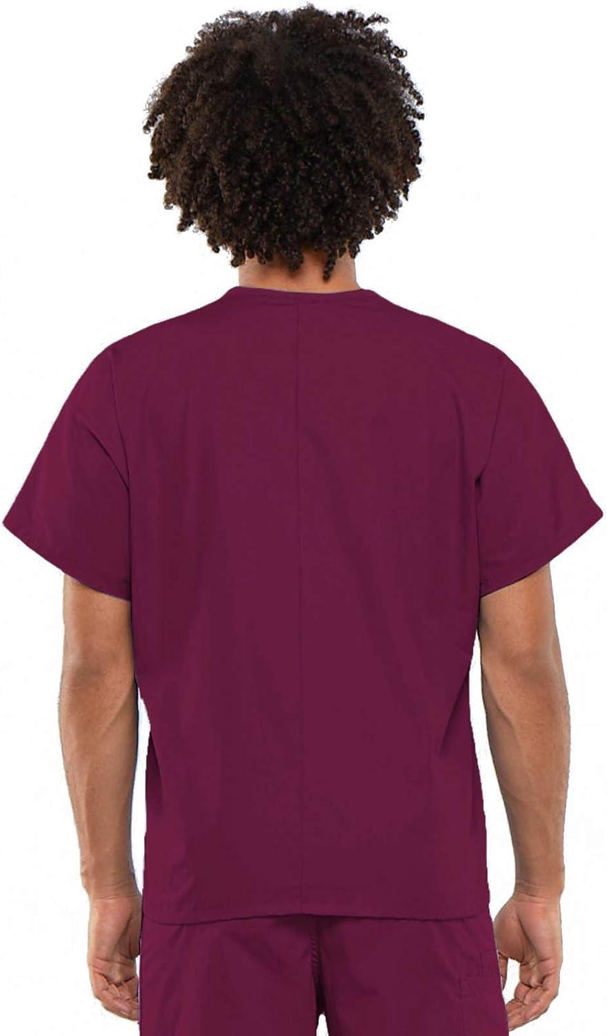 imageCherokee Scrub Set for Men and Women from Traditional Fit VNeck Top 4777 with Natural Rise Drawstring Cargo Pant 4100Wine