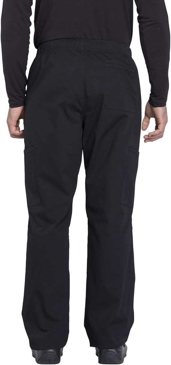 imageCherokee Scrub Set for Men from 4 Pocket VNeck Scrub Top WW695 with 5 Pocket Tapered Leg Fly Front Cargo Pant WW190Black