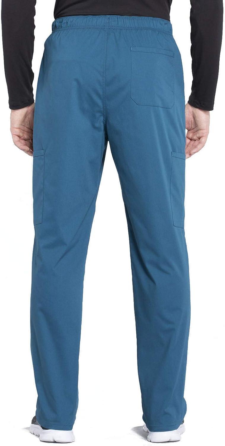 imageCherokee Scrub Set for Men from 4 Pocket VNeck Scrub Top WW695 with 5 Pocket Tapered Leg Fly Front Cargo Pant WW190Caribbean Blue