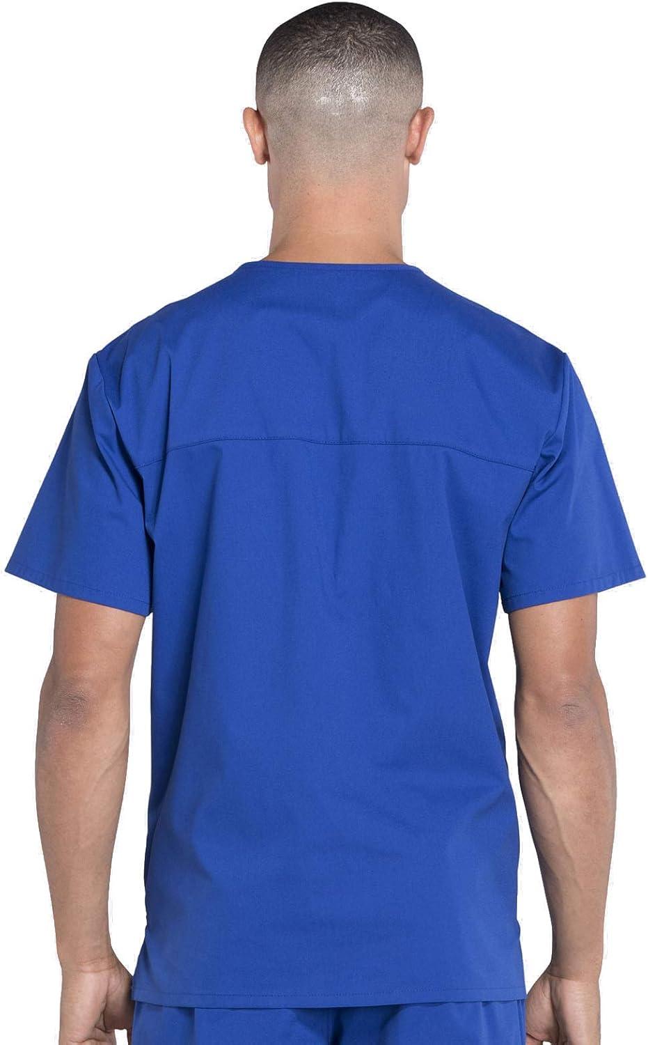 imageCherokee Scrub Set for Men from 4 Pocket VNeck Scrub Top WW695 with 5 Pocket Tapered Leg Fly Front Cargo Pant WW190Galaxy Blue