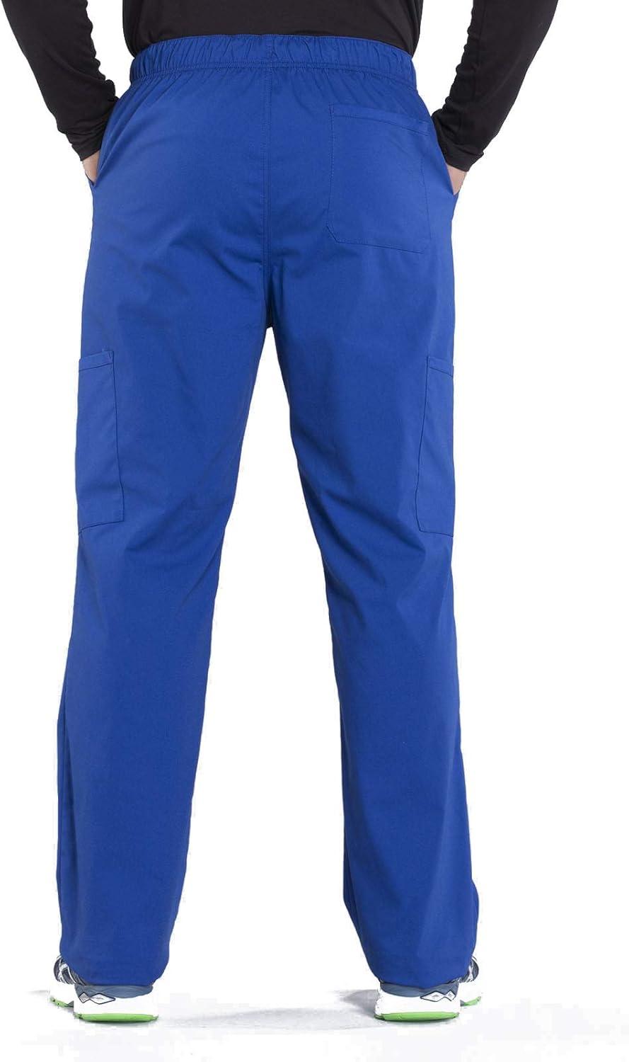 imageCherokee Scrub Set for Men from 4 Pocket VNeck Scrub Top WW695 with 5 Pocket Tapered Leg Fly Front Cargo Pant WW190Galaxy Blue