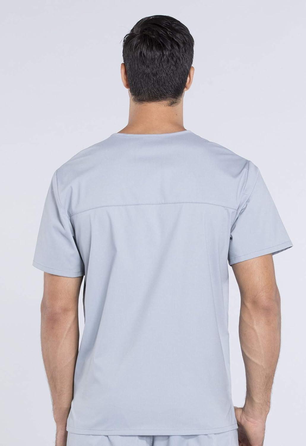 imageCherokee Scrub Set for Men from 4 Pocket VNeck Scrub Top WW695 with 5 Pocket Tapered Leg Fly Front Cargo Pant WW190Grey