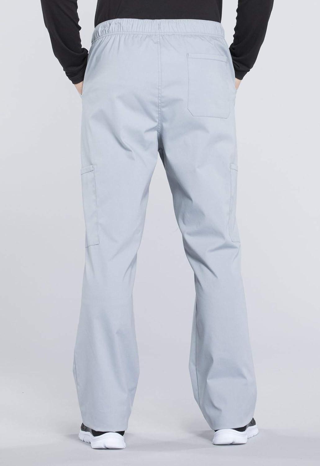 imageCherokee Scrub Set for Men from 4 Pocket VNeck Scrub Top WW695 with 5 Pocket Tapered Leg Fly Front Cargo Pant WW190Grey
