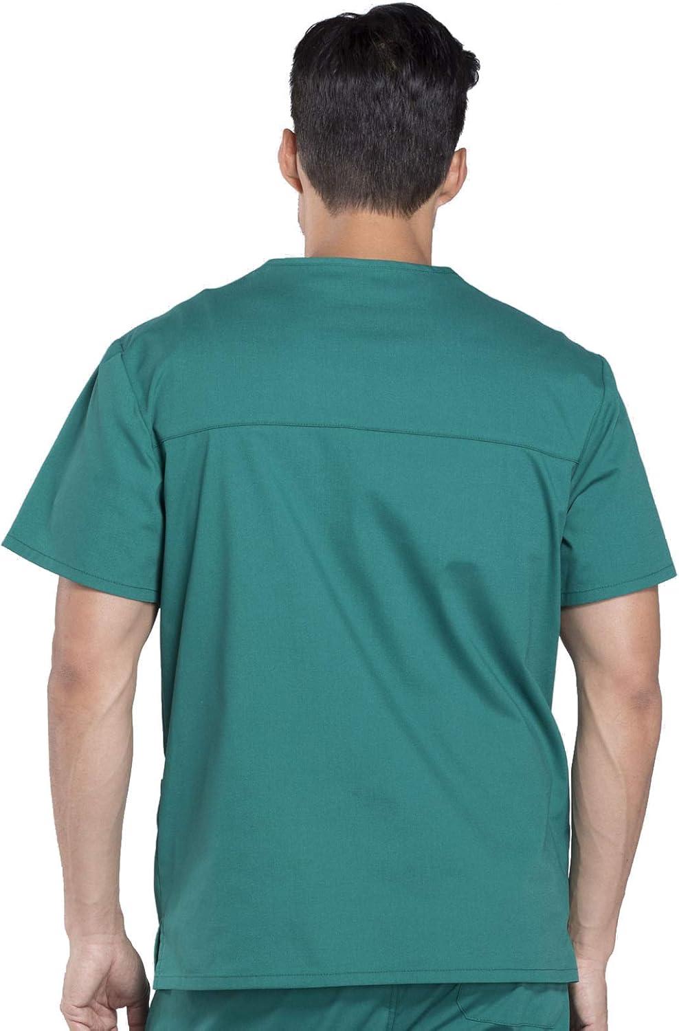 imageCherokee Scrub Set for Men from 4 Pocket VNeck Scrub Top WW695 with 5 Pocket Tapered Leg Fly Front Cargo Pant WW190Hunter Green