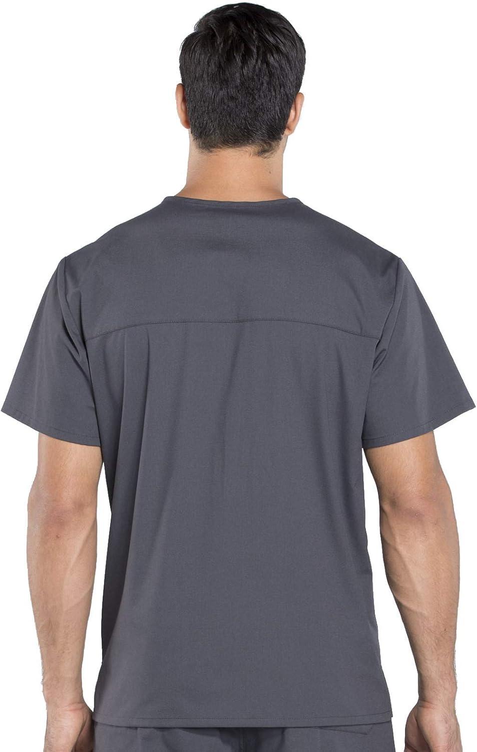 imageCherokee Scrub Set for Men from 4 Pocket VNeck Scrub Top WW695 with 5 Pocket Tapered Leg Fly Front Cargo Pant WW190Pewter