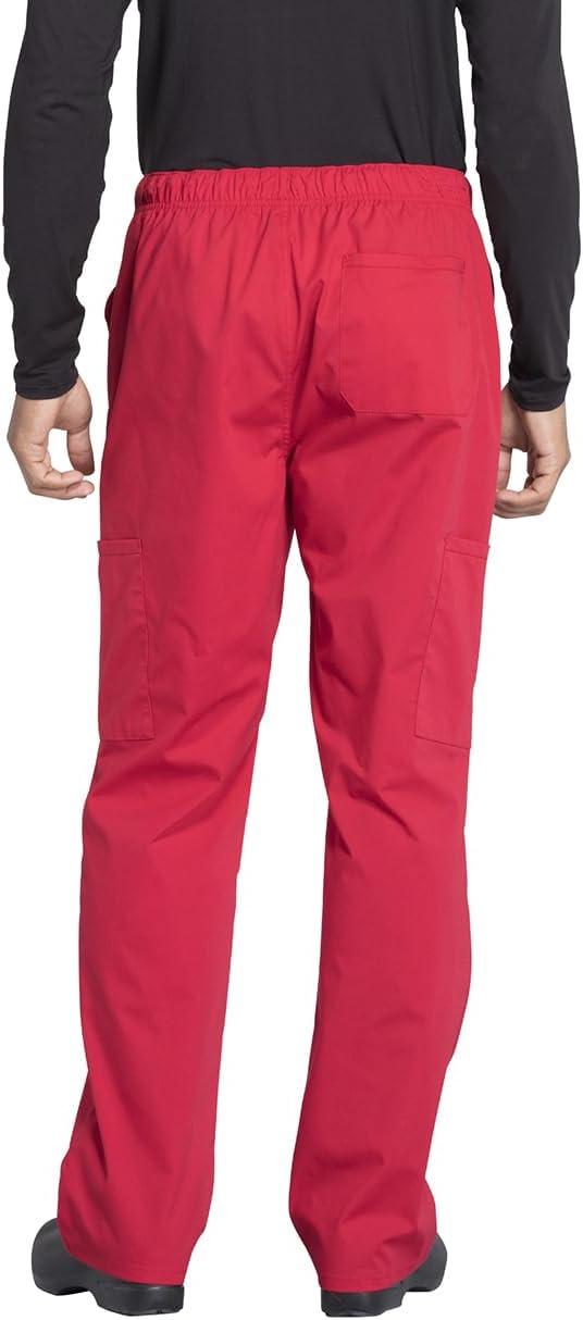 imageCherokee Scrub Set for Men from 4 Pocket VNeck Scrub Top WW695 with 5 Pocket Tapered Leg Fly Front Cargo Pant WW190Red
