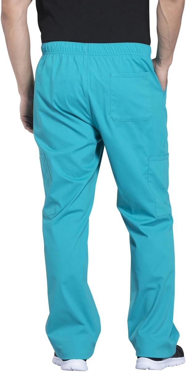 imageCherokee Scrub Set for Men from 4 Pocket VNeck Scrub Top WW695 with 5 Pocket Tapered Leg Fly Front Cargo Pant WW190Teal Blue