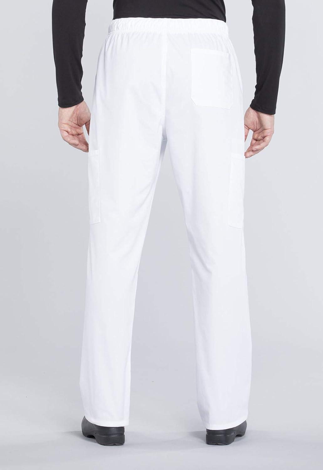 imageCherokee Scrub Set for Men from 4 Pocket VNeck Scrub Top WW695 with 5 Pocket Tapered Leg Fly Front Cargo Pant WW190White