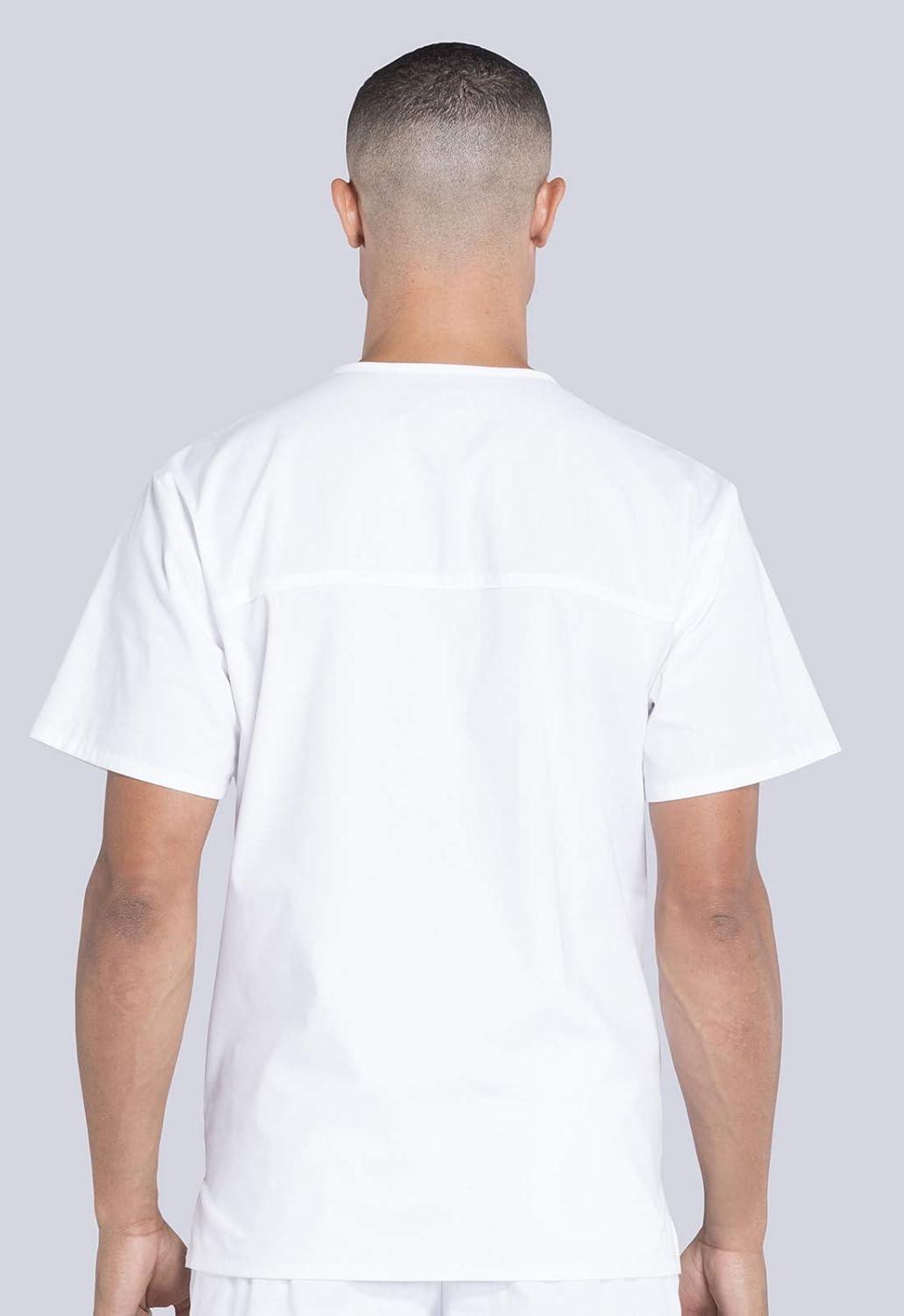 imageCherokee Scrub Set for Men from 4 Pocket VNeck Scrub Top WW695 with 5 Pocket Tapered Leg Fly Front Cargo Pant WW190White