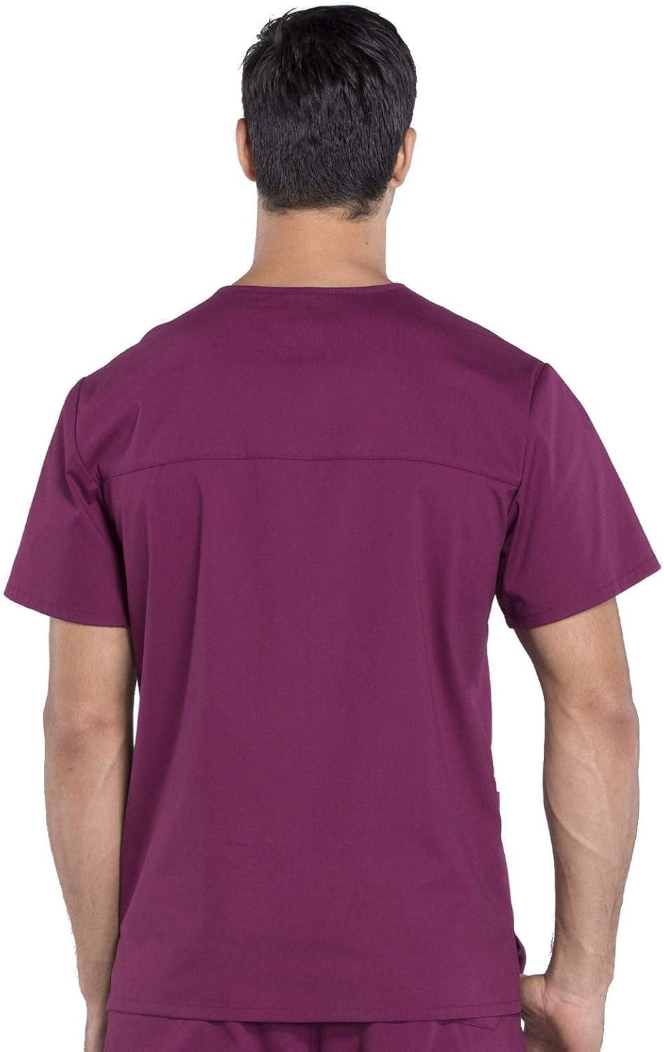 imageCherokee Scrub Set for Men from 4 Pocket VNeck Scrub Top WW695 with 5 Pocket Tapered Leg Fly Front Cargo Pant WW190Wine