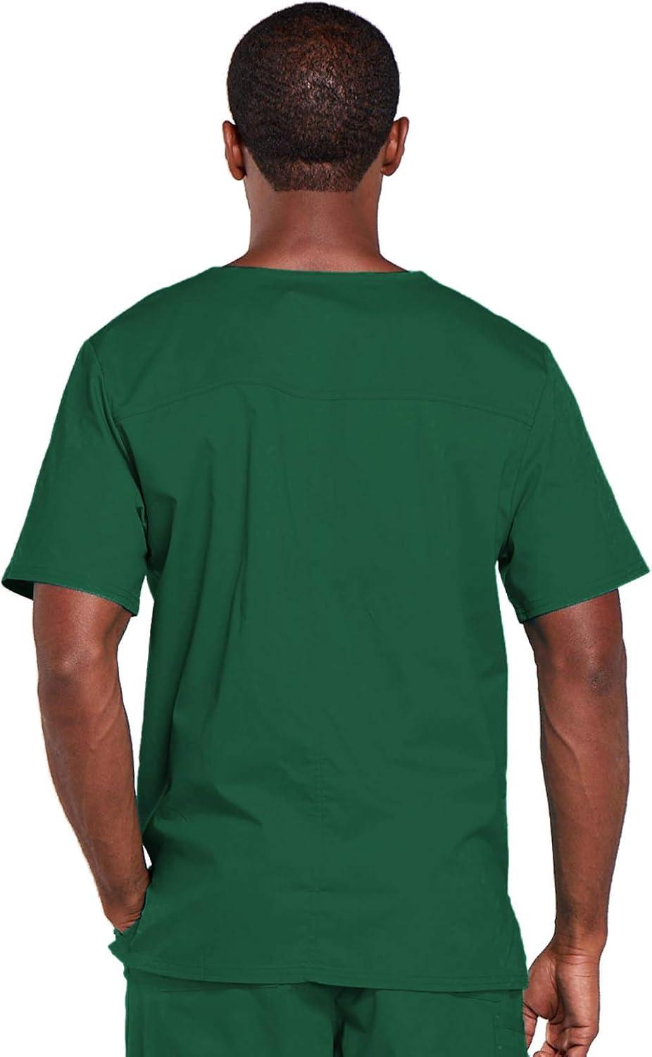 imageCherokee Scrub Set for Men or Women Traditional Fit 4 Pocket VNeck Top 4725 with 5 Pocket Natural Rise Cargo Pant 4043Hunter Green