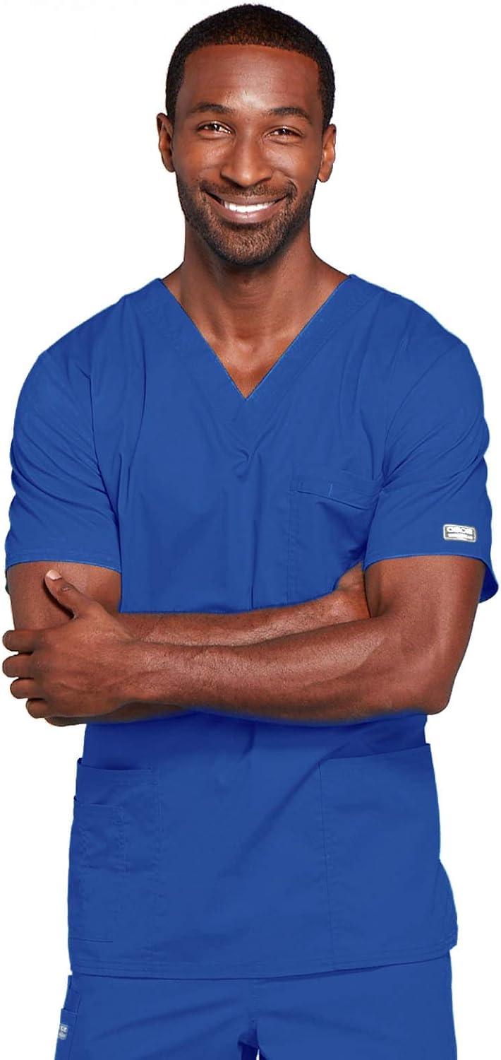 imageCherokee Scrub Set for Men or Women Traditional Fit 4 Pocket VNeck Top 4725 with 5 Pocket Natural Rise Cargo Pant 4043Royal