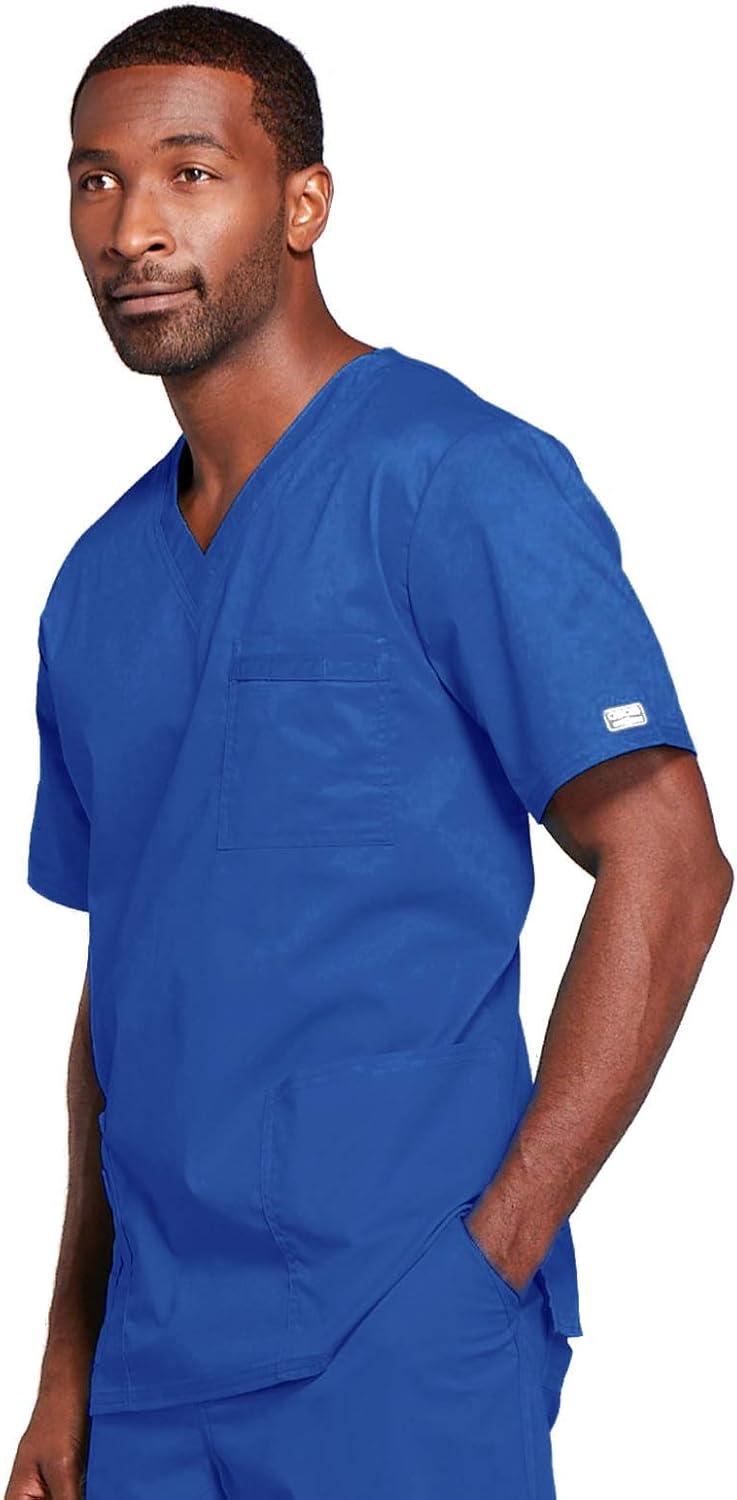 imageCherokee Scrub Set for Men or Women Traditional Fit 4 Pocket VNeck Top 4725 with 5 Pocket Natural Rise Cargo Pant 4043Royal