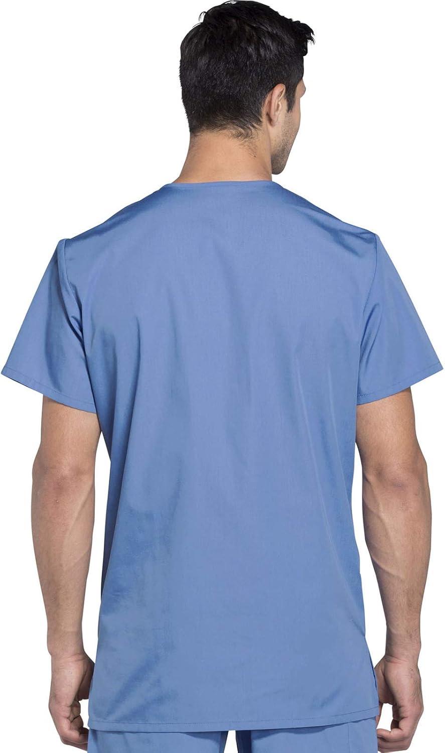 imageCherokee Scrub Sets for Women and Men 6 Pocket Medical Scrubs with VNeck Top 4876 amp Drawstring Cargo Pant 4100Ciel