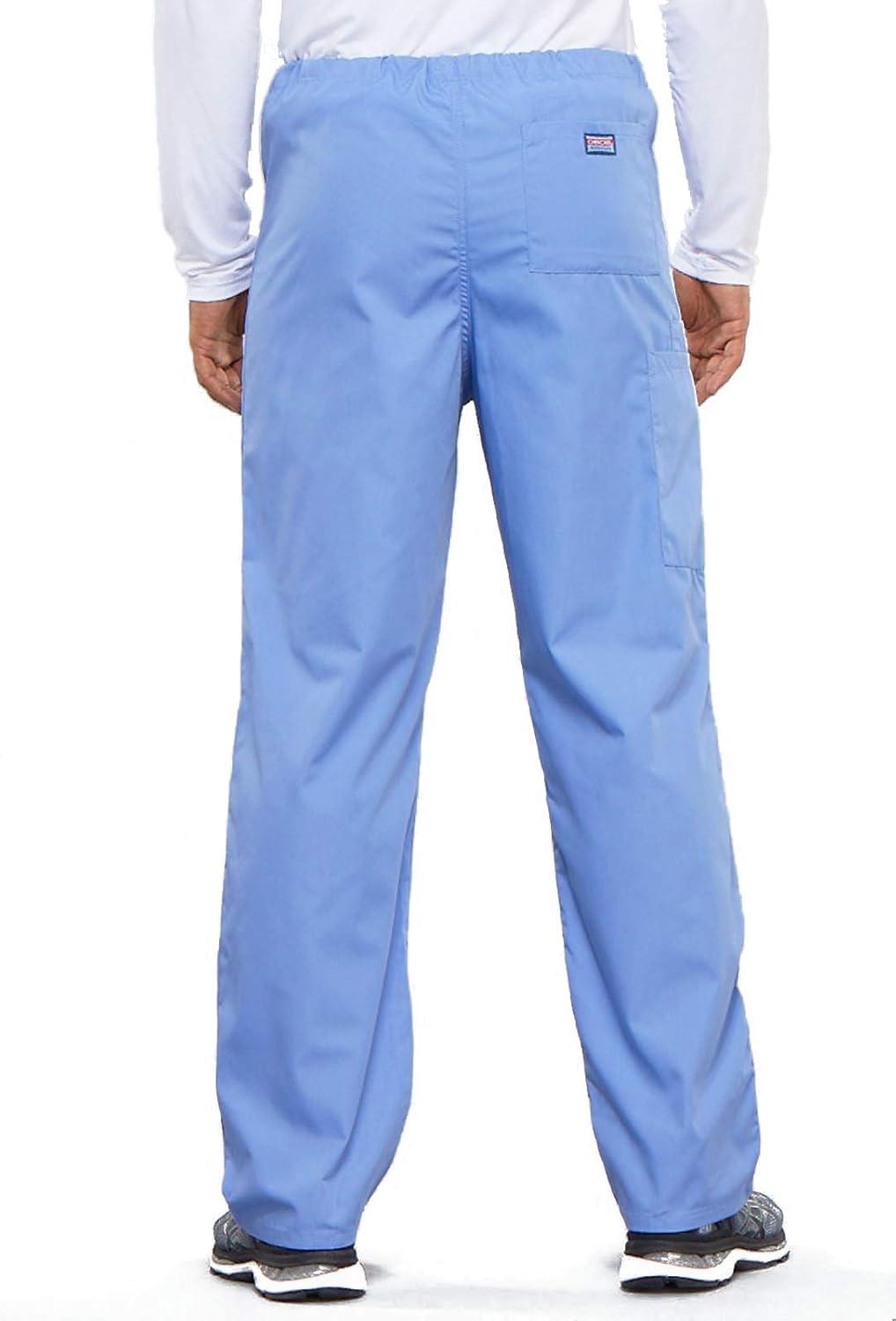 imageCherokee Scrub Sets for Women and Men 6 Pocket Medical Scrubs with VNeck Top 4876 amp Drawstring Cargo Pant 4100Ciel