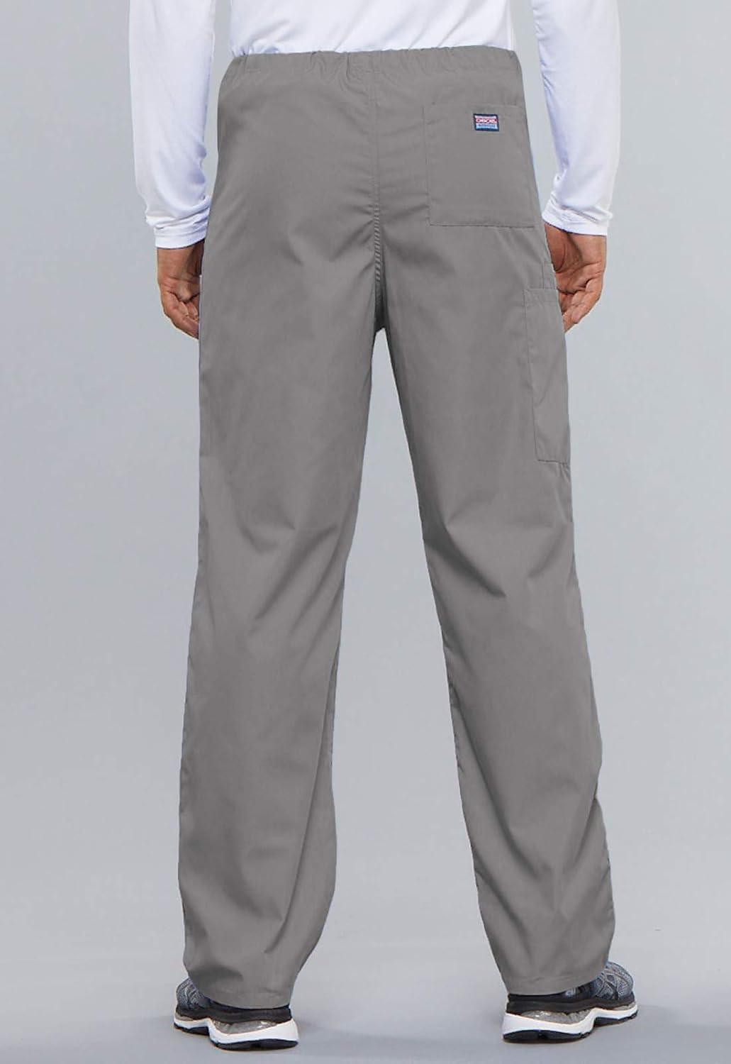 imageCherokee Scrub Sets for Women and Men 6 Pocket Medical Scrubs with VNeck Top 4876 amp Drawstring Cargo Pant 4100Grey