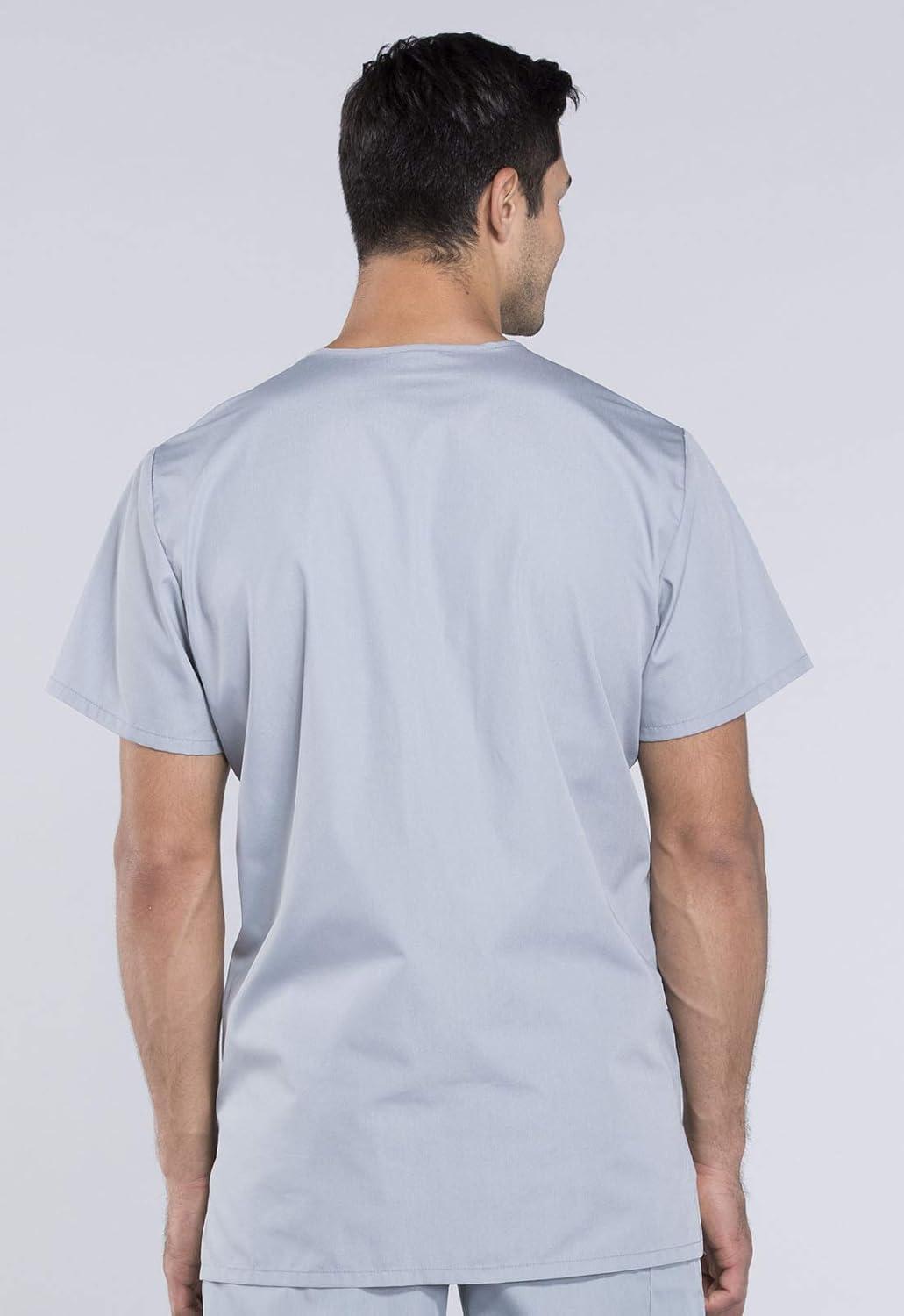 imageCherokee Scrub Sets for Women and Men 6 Pocket Medical Scrubs with VNeck Top 4876 amp Drawstring Cargo Pant 4100Grey
