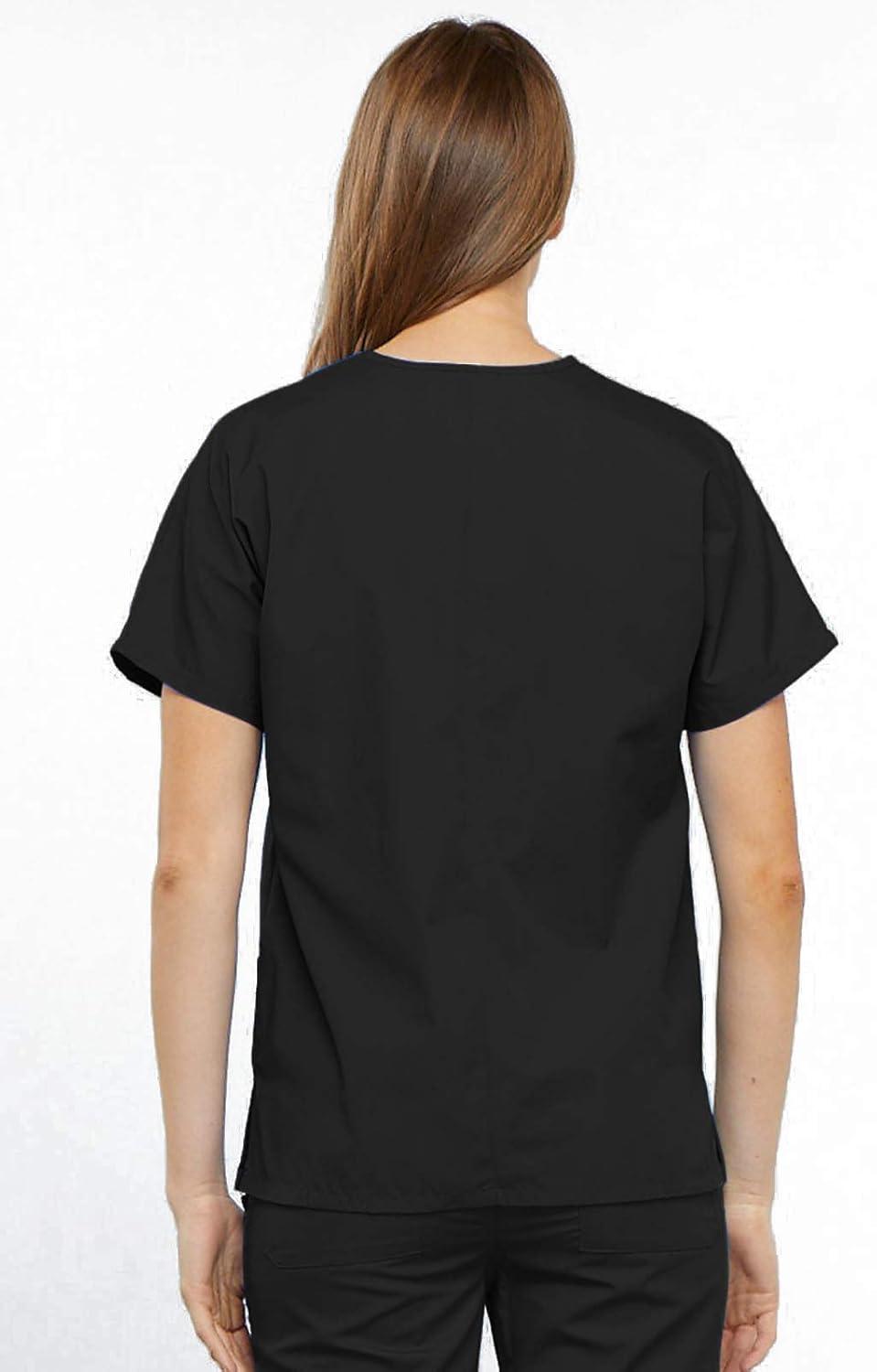 imageCherokee Scrub for Women VNeck Top Traditional fit with Dolman Sleeve and Fade Resistant Fabric 4700Black