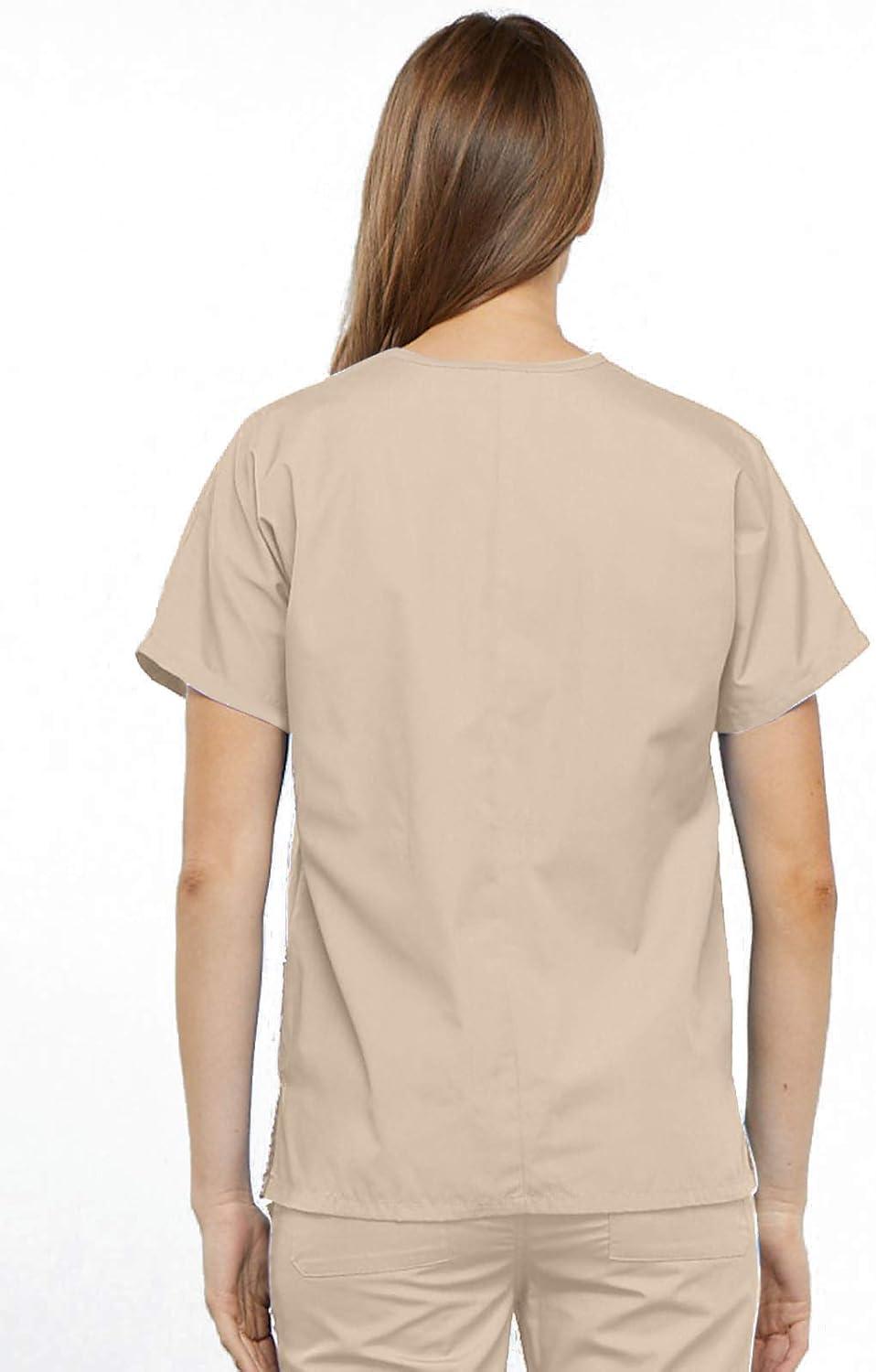 imageCherokee Scrub for Women VNeck Top Traditional fit with Dolman Sleeve and Fade Resistant Fabric 4700Khaki