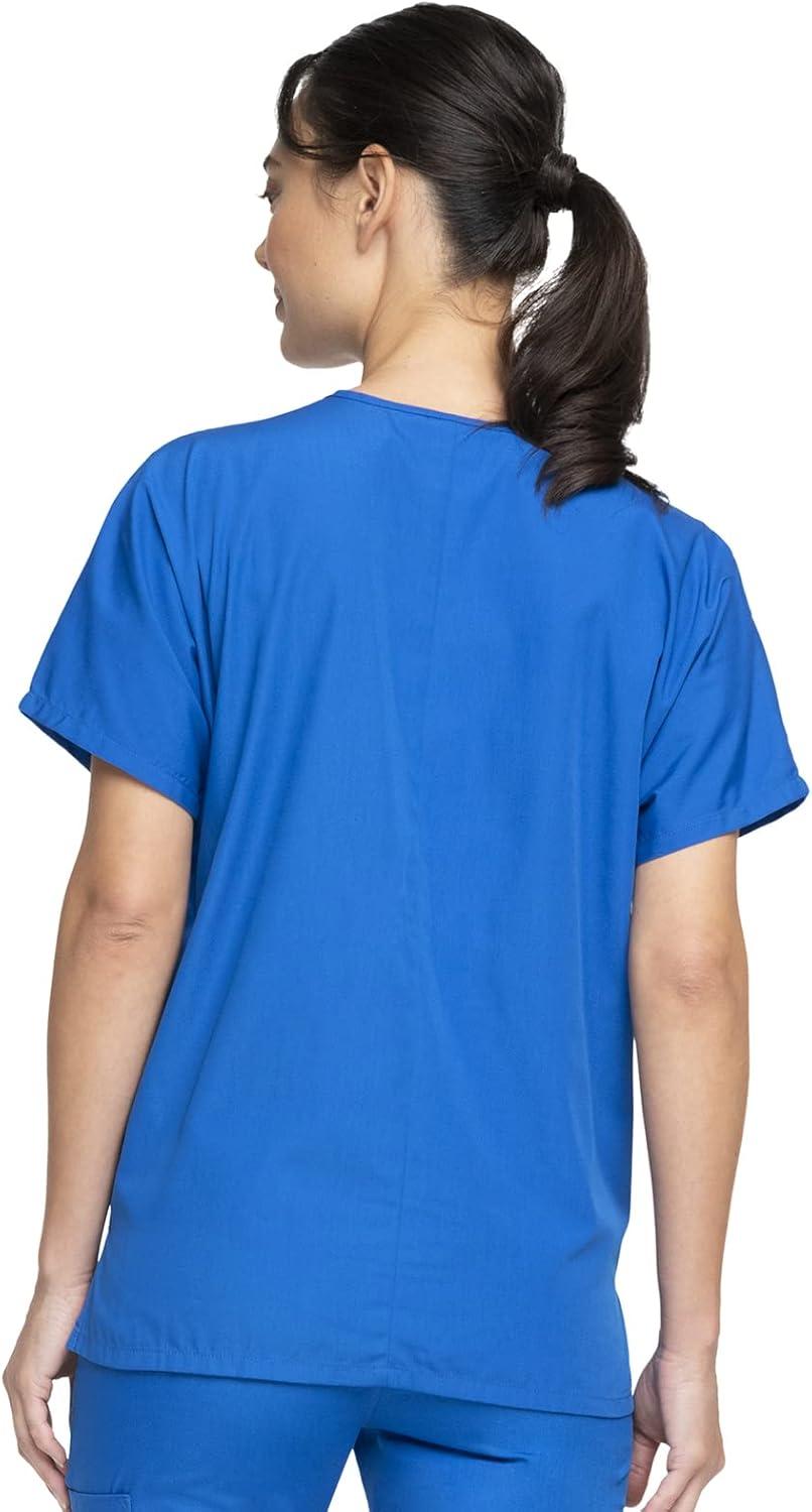 imageCherokee Scrub for Women VNeck Top Traditional fit with Dolman Sleeve and Fade Resistant Fabric 4700Royal