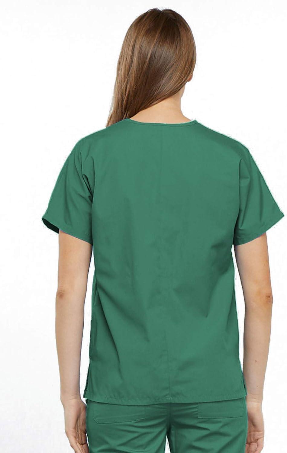 imageCherokee Scrub for Women VNeck Top Traditional fit with Dolman Sleeve and Fade Resistant Fabric 4700Surgical Green