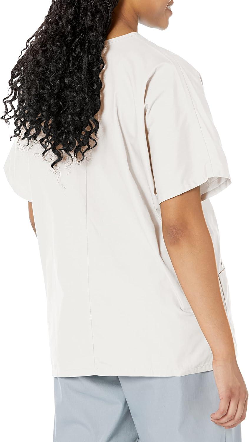 imageCherokee Scrub for Women VNeck Top Traditional fit with Dolman Sleeve and Fade Resistant Fabric 4700White
