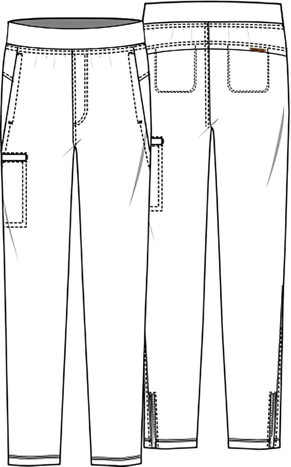 imageCherokee Scrubs Mens Pants Tapered Leg with 5 Pockets Zip Cargo 360 Stretch amp Moisture Wicking CK185Royal