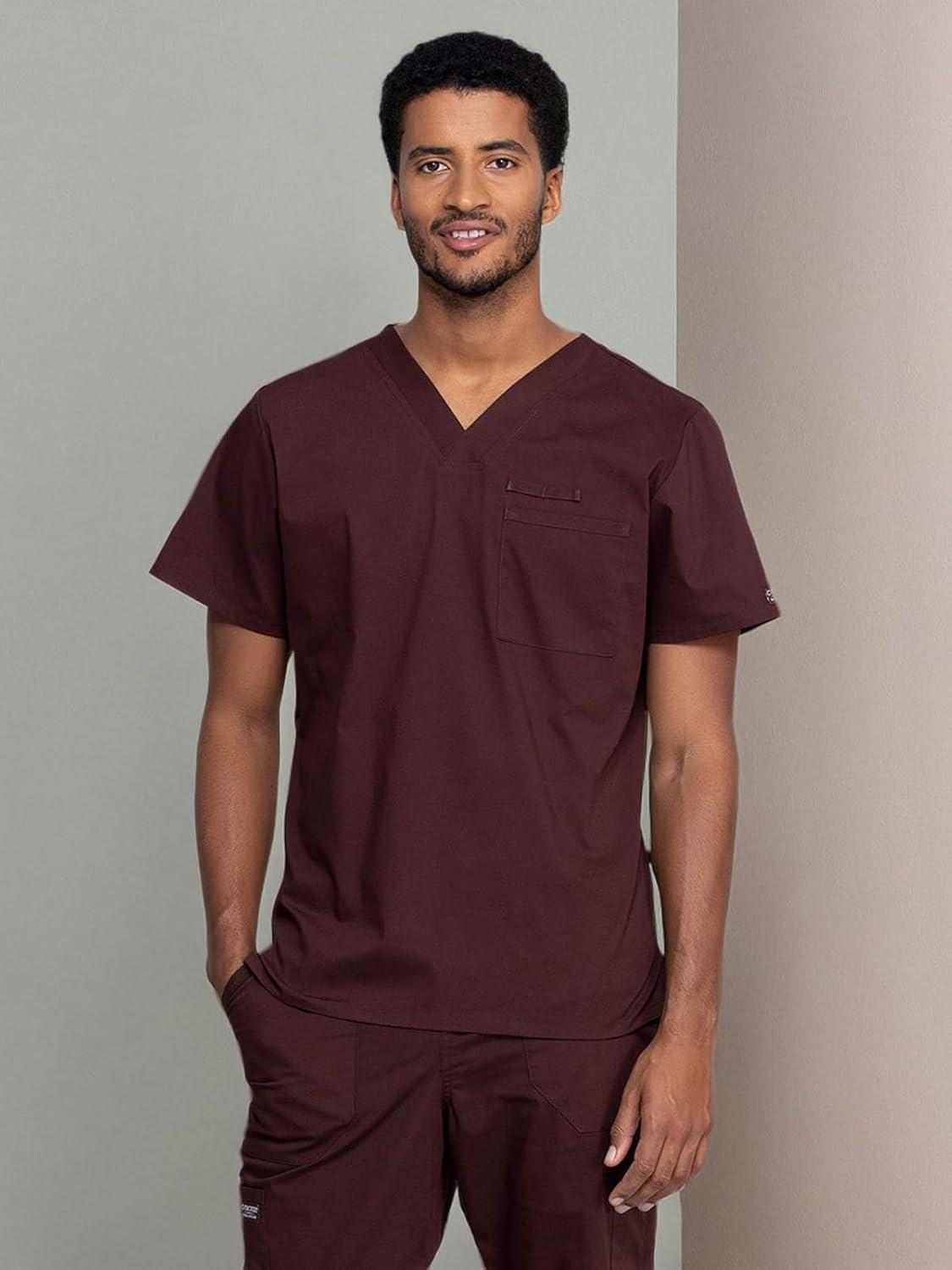 imageCherokee Scrubs for Men VNeck Top Workwear Professionals Soft Stretch WW675Espresso