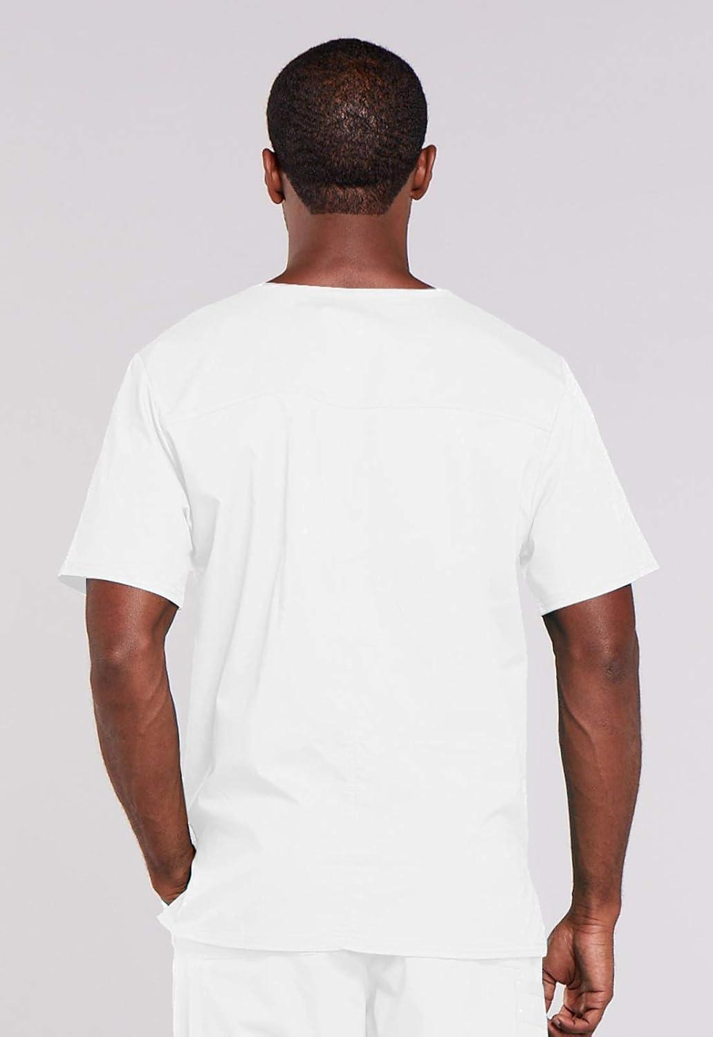 imageCherokee Scrubs for Men amp Women VNeck Scrub Top with 4 Pockets Cotton Blend Soft Stretchy Easy Care Nursing Uniform 4725White