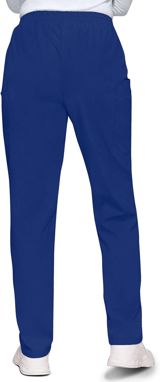 imageCherokee Scrubs for Women Cargo Pant Natural Rise Tapered PullOn Bottom with 4 Pockets Fade Resistant Fabric 4200Galaxy Blue