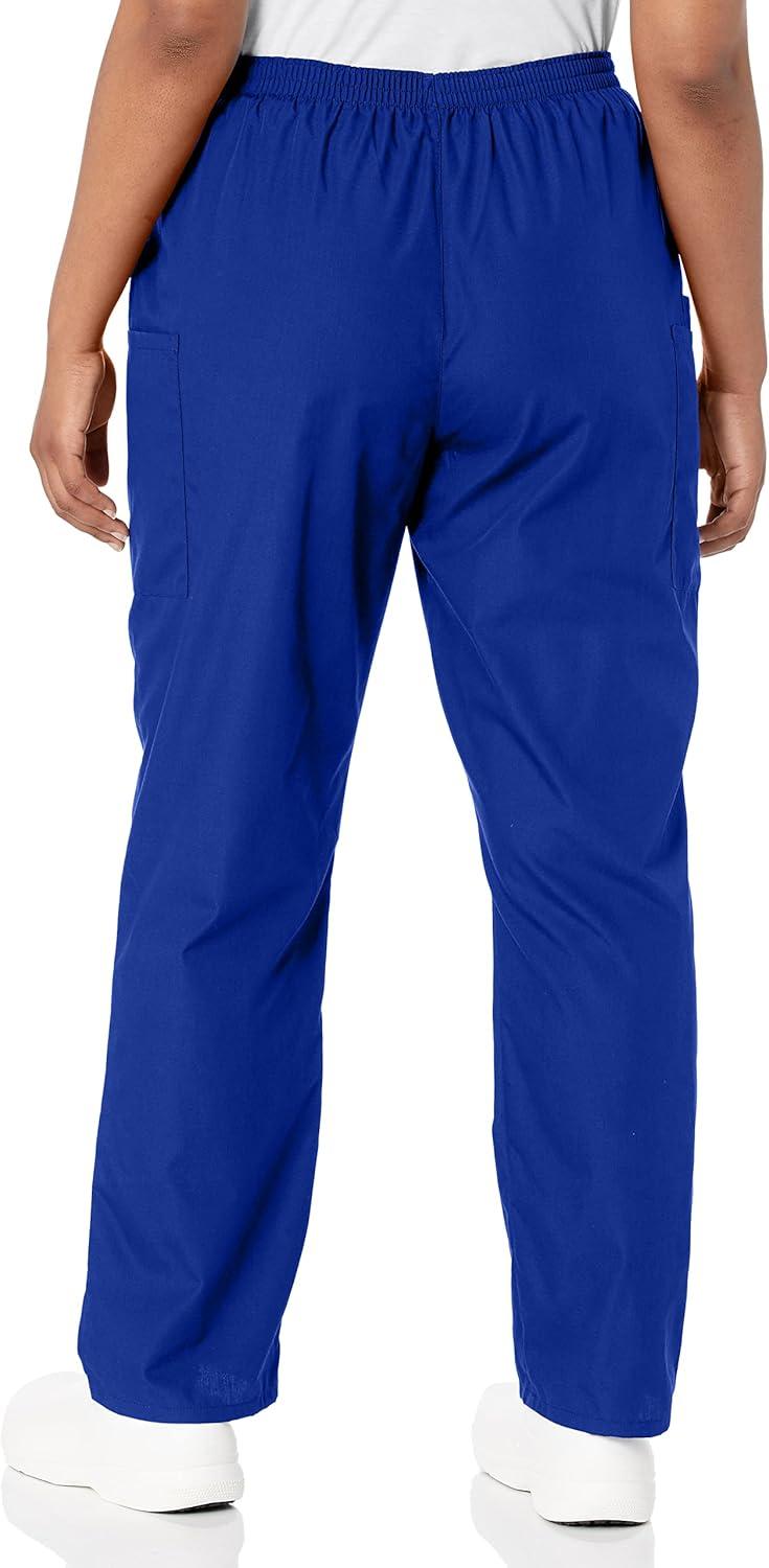 imageCherokee Scrubs for Women Cargo Pant Natural Rise Tapered PullOn Bottom with 4 Pockets Fade Resistant Fabric 4200Galaxy Blue
