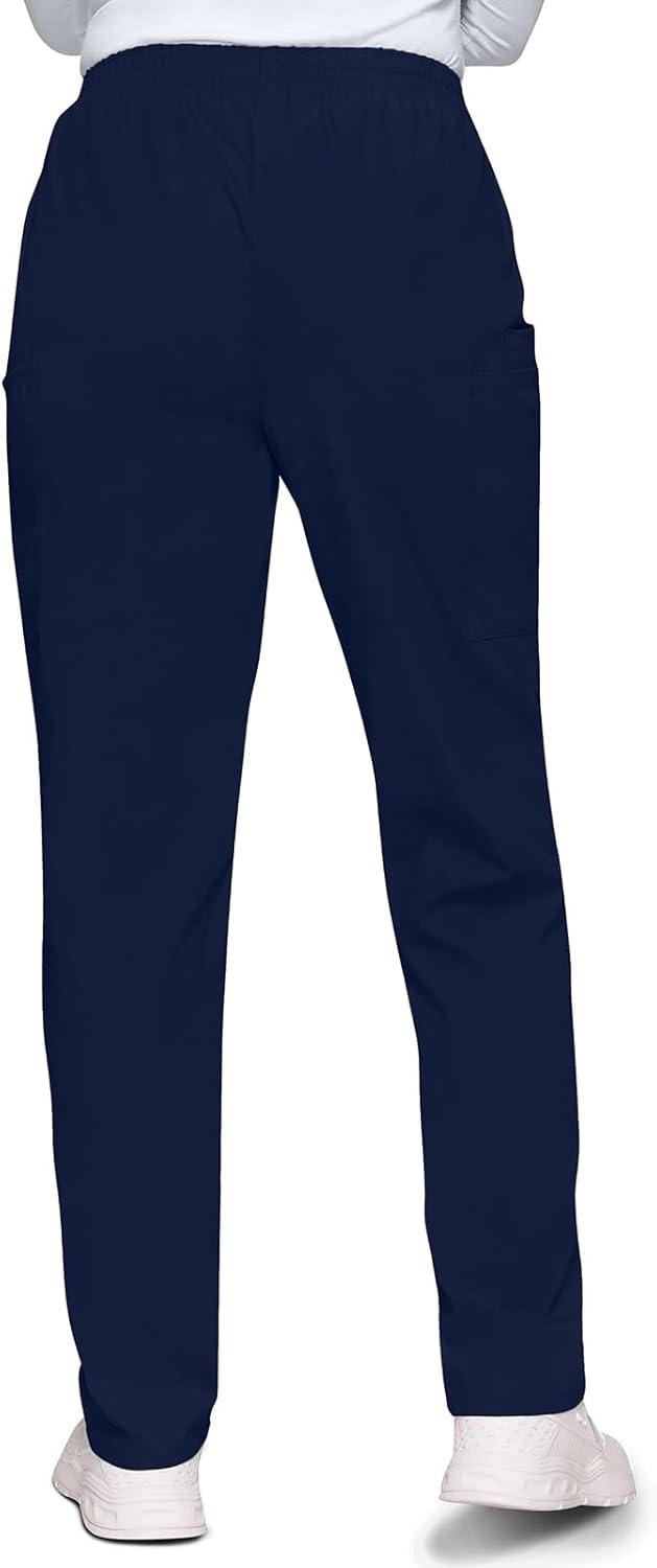 imageCherokee Scrubs for Women Cargo Pant Natural Rise Tapered PullOn Bottom with 4 Pockets Fade Resistant Fabric 4200Navy
