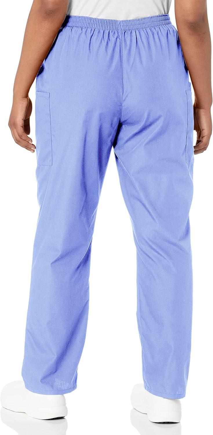 imageCherokee Scrubs for Women Cargo Pant Natural Rise Tapered PullOn Bottom with 4 Pockets Fade Resistant Fabric 4200Navy