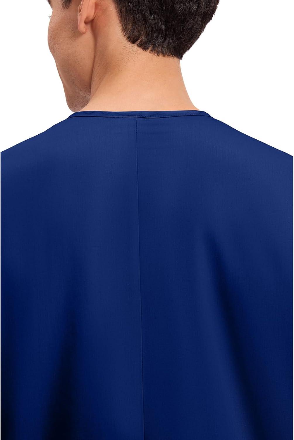 imageCherokee Scrubs for Women and Men Unisex VNeck Tunic Nursing Scrub Top with Chest Pocket Tuckable Durable Fabric 4777Galaxy Blue