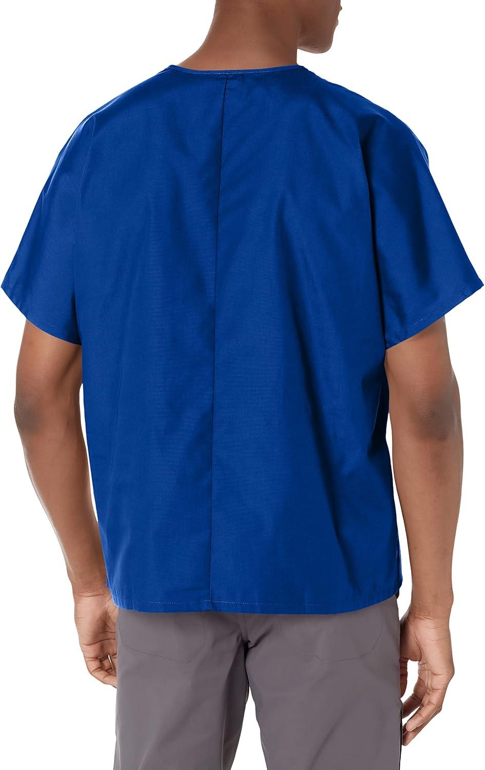 imageCherokee Scrubs for Women and Men Unisex VNeck Tunic Nursing Scrub Top with Chest Pocket Tuckable Durable Fabric 4777Galaxy Blue