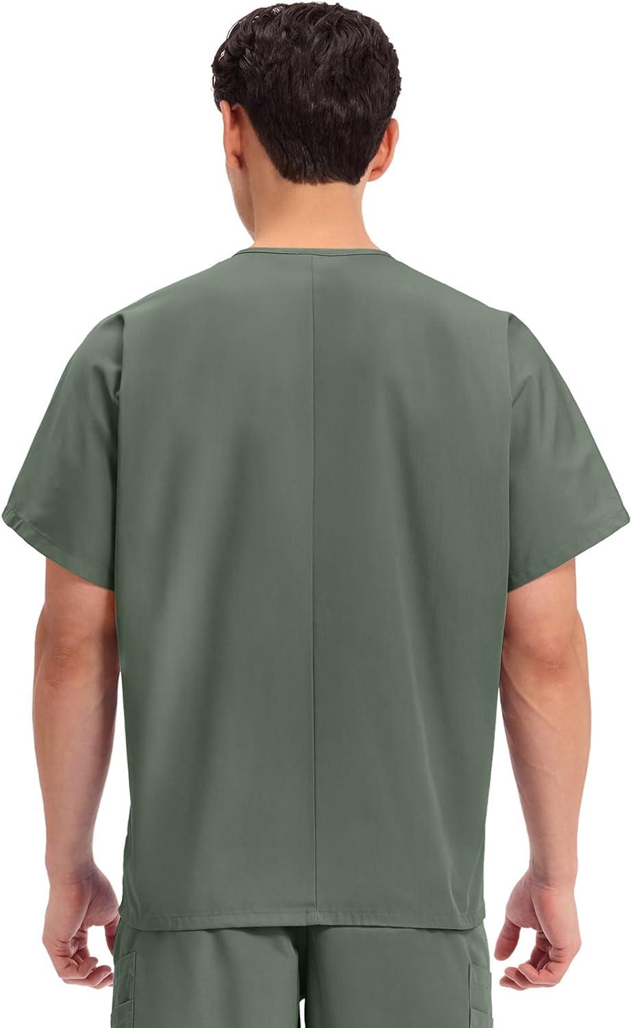 imageCherokee Scrubs for Women and Men Unisex VNeck Tunic Nursing Scrub Top with Chest Pocket Tuckable Durable Fabric 4777Olive