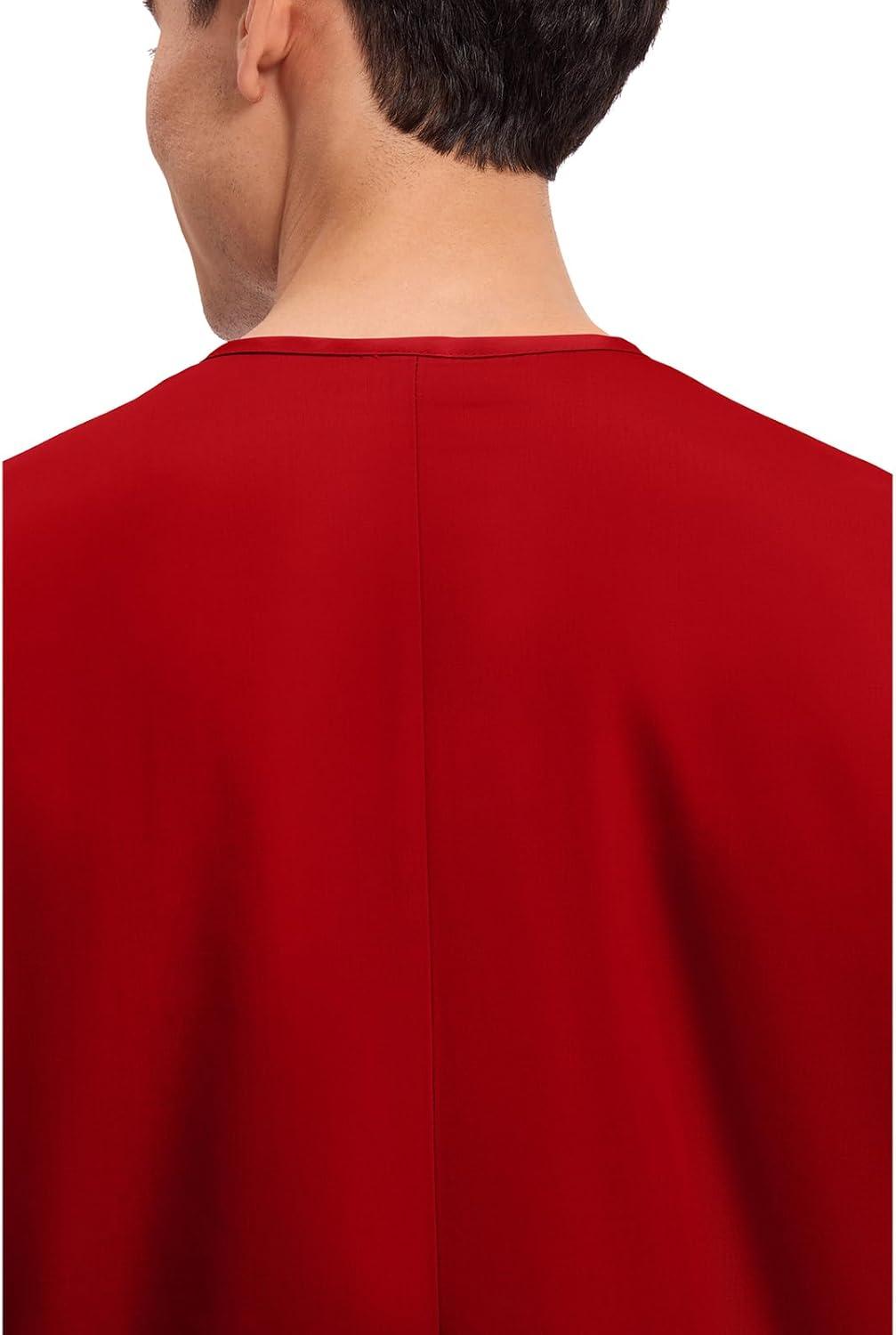 imageCherokee Scrubs for Women and Men Unisex VNeck Tunic Nursing Scrub Top with Chest Pocket Tuckable Durable Fabric 4777Red