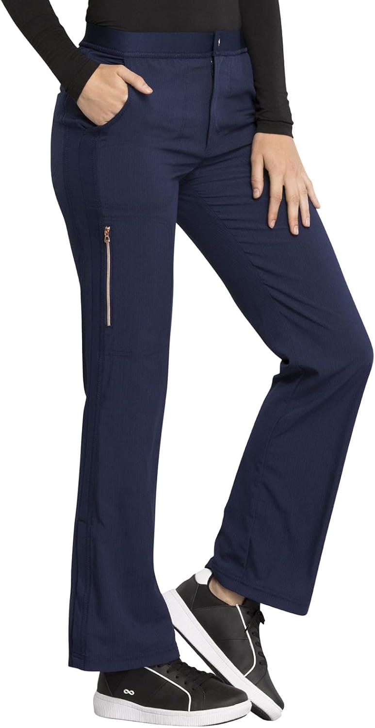 imageCherokee Statement Women Scrubs Pant Natural Rise Flare Leg CK060Navy