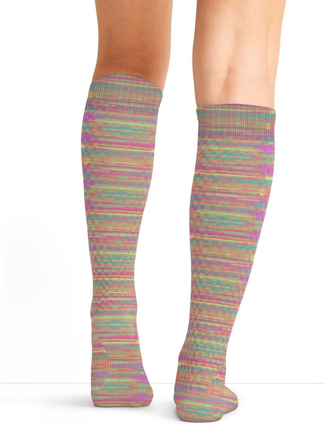 imageCherokee Unisex Knee High Compression Socks 1520 mmHg Arch Support MoistureWicking 1 Pair LXSUPPORTBright Space